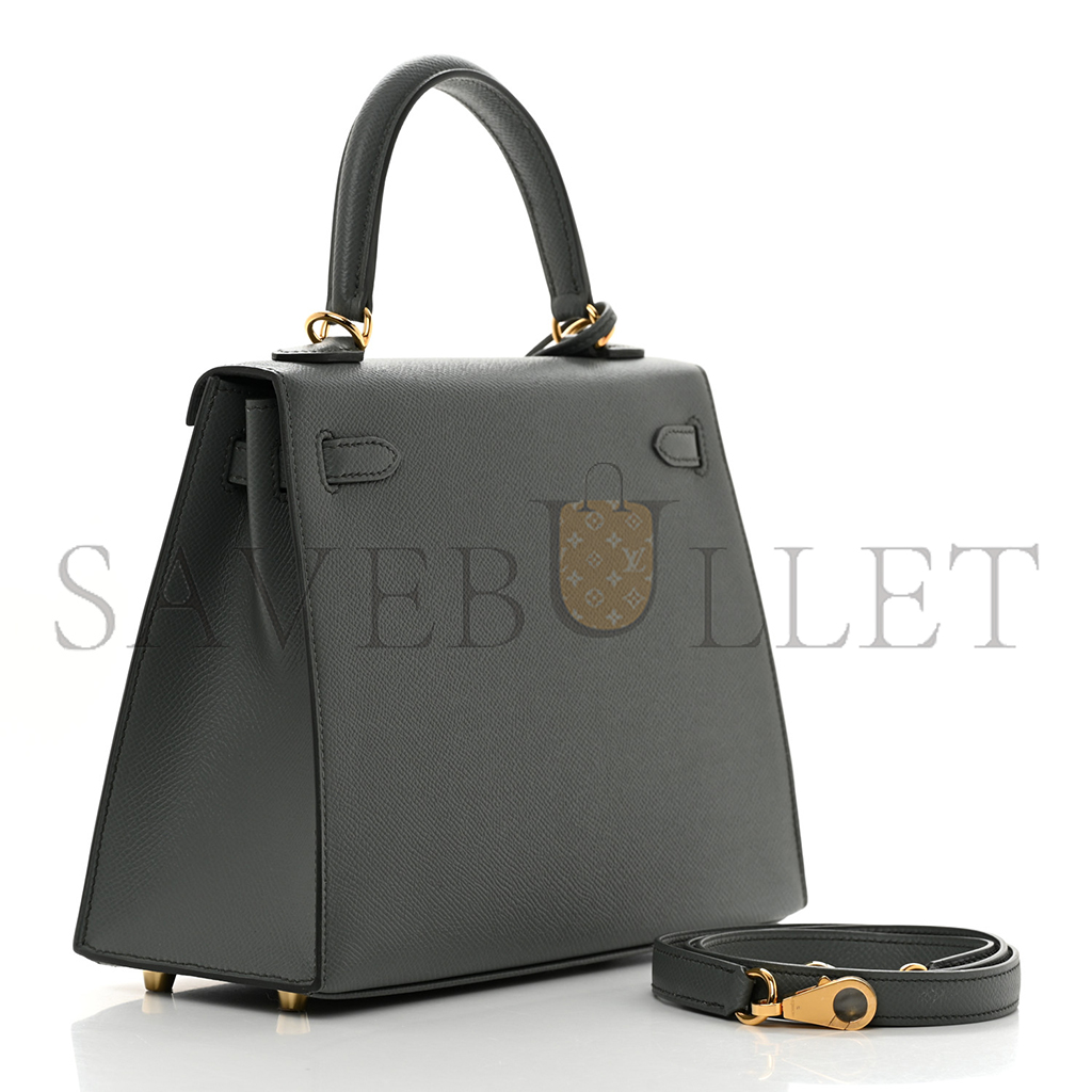 H**mes epsom kelly sellier 25 vert amande (25*17*7cm)